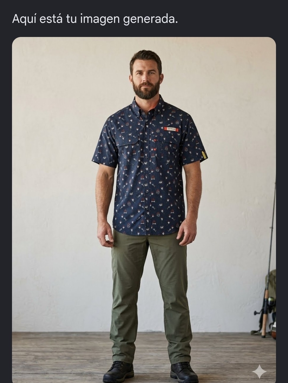 Magellan Outdoors Navy Short-Sleeve Button-Up Shirt with Red Accent - Picture 8 of 8